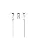 Cavo antenna M /F con adattatore M /M, 10 metri, 75 dB, bianco - Foto miniatura 2