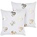Set Di 2 Cuscini Goldenrod Velluto 45 X 45 Cm Bianco Trama Di Piante - Foto miniatura 3
