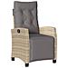 Sedia Reclinabile Giardino E Poggiapiedi Beige Misto Polyrattan - Foto miniatura 1