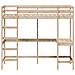 Letto Soppalco Con Scrivania 90x200 Cm Legno Massello Pino - Foto miniatura 2