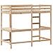 Letto Soppalco Con Scrivania 90x200 Cm Legno Massello Pino - Foto miniatura 4