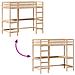 Letto Soppalco Con Scrivania 90x200 Cm Legno Massello Pino - Foto miniatura 5