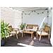 Set Da Giardino Con Tavolo 4 Posti Arenella Legno Di Acacia Certificato Beige Chiaro - Foto miniatura 1