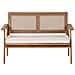 Set Da Giardino Con Tavolo 4 Posti Arenella Legno Di Acacia Certificato Beige Chiaro - Foto miniatura 3