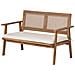 Set Da Giardino Con Tavolo 4 Posti Arenella Legno Di Acacia Certificato Beige Chiaro - Foto miniatura 4