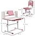 Set Scrivania Per Bambini Con Sedia Regolabile In Altezza E Piano Inclinabile, Età 6-12 Anni, Rosa - Foto miniatura 3