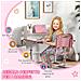 Set Scrivania Per Bambini Con Sedia Regolabile In Altezza E Piano Inclinabile, Età 6-12 Anni, Rosa - Foto miniatura 5
