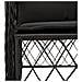 Set da Bistrò 3 pz con Cuscini Nero in Polyrattan - Foto miniatura 5