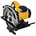 Sega Circolare 185 mm Potenza 1300W Velocità 4500 giri /min Taglio 65 mm a 90° Giallo Nero - Foto miniatura 1