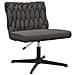 Sedia Da Ufficio Girevole Riccio Grigio Scuro Effetto Lana - Foto miniatura 2