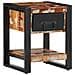 Comodino Multicolore 35x34x45 Cm In Legno Massello Recupero - Foto miniatura 1