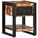 Comodino Multicolore 35x34x45 Cm In Legno Massello Recupero - Foto miniatura 3