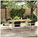 Set da Pranzo Giardino 7 Pezzi in Legno Massello di Acacia, Tavolo Pranzo Esterno  200x90x74.5 cm in Legno Massello di Acacia - Foto miniatura 2