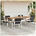 Set da Pranzo Giardino 7 Pezzi in Legno Massello di Acacia, Tavolo Pranzo Esterno  200x90x74.5 cm in Legno Massello di Acacia - Foto miniatura 4