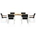 Set da Pranzo Giardino 7 Pezzi in Legno Massello di Acacia, Tavolo Pranzo Esterno  200x90x74.5 cm in Legno Massello di Acacia - Foto miniatura 7