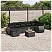 Set Divani da Giardino con Cuscini 8 pz Nero in Polyrattan - Foto miniatura 2