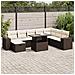 Set Divani da Giardino 9pz con Cuscini Marrone in Polyrattan - Foto miniatura 2