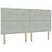 Letto con Rete a Molla e Materasso & Panca Grigio Chiaro 200x200 cm Velluto - Foto miniatura 7