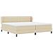 Letto box spring con materasso Crema 200 x 200 cm Tessuto - Foto miniatura 7