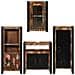 Set di mobili per il bagno 4 pcs Legno massello riciclato - Foto miniatura 9
