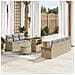 Set Divano da Giardino 10 pcs Beige polyrattan - Foto miniatura 2