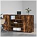 Banco Reception Rovere Fumo 200x50x103,5cm in Legno Multistrato - Foto miniatura 3