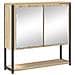 Set di mobili per il bagno con lo scaffale 4 pcs rovere sonoma - Foto miniatura 5