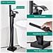 Rubinetto per vasca da bagno indipendente, Blackswan, Cascada tipo M53, modello nero opaco, misura 104 cm - Foto miniatura 2