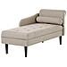 Chaise Longue Versione Destra Yvoire Tessuto Beige - Foto miniatura 3