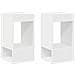 Tavolino 2 pcs Bianco 30 x 30 x 56 cm Legno multistrato - Foto miniatura 1