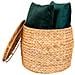 Tavolino Contenitore Delia In Giacinto D'acqua Naturale Ø43x34 Cm - Foto miniatura 2