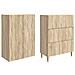 Set di armadi 2 pcs Rovere Sonoma 66 x 34,5 x 90 cm - Foto miniatura 3