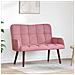 Sofa a Due Posti Rosa 115 x 61 x 87 cm Velluto - Foto miniatura 2