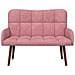 Sofa a Due Posti Rosa 115 x 61 x 87 cm Velluto - Foto miniatura 4