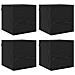 Mobile TV da parete 4 pcs Rovere Nero 30,5 x 30 x 30 cm - Foto miniatura 1