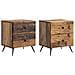 Armadio da Notte 2 pcs Legno antico 43 x 34,5 x 47,5 cm - Foto miniatura 1