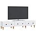 Mobile TV Bianco 147 x 34,5 x 30 cm Legno ingegnerizzato - Foto miniatura 3