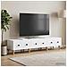 Mobile TV Bianco 147 x 34,5 x 30 cm Legno ingegnerizzato - Foto miniatura 4