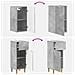 Set di armadietti da bagno in 3 pezzi ARNHEM Grigio Cemento - Foto miniatura 3