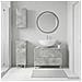 Set di armadietti da bagno in 3 pezzi ARNHEM Grigio Cemento - Foto miniatura 4
