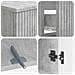 Set di armadietti da bagno in 3 pezzi ARNHEM Grigio Cemento - Foto miniatura 10