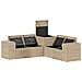 Set di divani 5 pz Beige e Grigio Chiaro - Foto miniatura 6