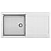 Lavello Easy 480 Granitek 100x50 cm 1 vasca con gocciolatoio Colore Bianco 68 - Foto miniatura 1
