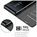 Custodia Compatibile Con Samsung Galaxy Note 8 In Nero Carbone - Coperchio Protettiva Con Chiusura Magnetica, Funzione Stand E Tasca Per Le Carte - Foto miniatura 3