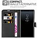 Custodia Compatibile Con Samsung Galaxy Note 8 In Nero Carbone - Coperchio Protettiva Con Chiusura Magnetica, Funzione Stand E Tasca Per Le Carte - Foto miniatura 4