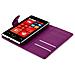 Custodia Compatibile Con Nokia Lumia 925 In Violetta Ametista - Coperchio Protettiva Con Chiusura Magnetica, Funzione Stand E Tasca Per Le Carte - Foto miniatura 2