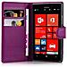 Custodia Compatibile Con Nokia Lumia 925 In Violetta Ametista - Coperchio Protettiva Con Chiusura Magnetica, Funzione Stand E Tasca Per Le Carte - Foto miniatura 4
