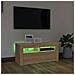 Mobile Porta TV con Luci LED Rovere Sonoma 90x35x40 cm - Foto miniatura 8