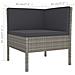 Set Divani Da Giardino 9 Pz Con Cuscini In Polyrattan Grigio - Foto miniatura 4
