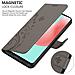 Custodia Compatibile Con Samsung Galaxy A41 In Grigio Fiore - Coperchio Protettivo In Design Floreale Con Chiusura Magnetica, Funzione Stand E Slot Per Carte - Foto miniatura 4
